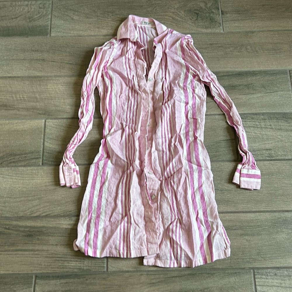 Raphael stripe button front dress